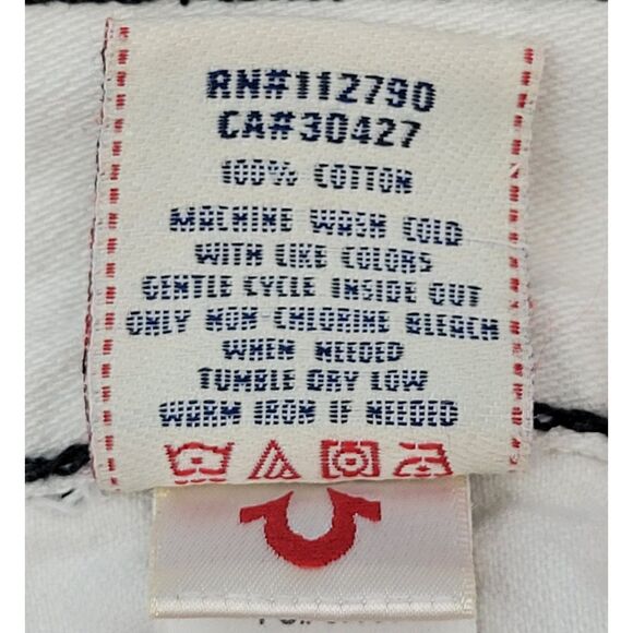 True Religion Slim Classic Button Fly Jeans Color Gravel Style M05E08UK Mens 30 - Picture 12 of 16